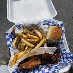 Mango habanero and Hennessy bbq wings