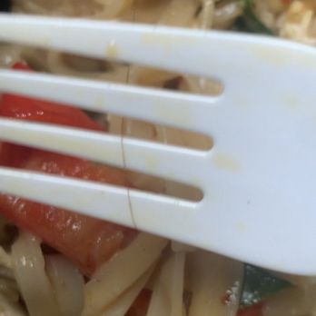 Joya - Red Curry Noodles with hair pictured - Thai Near Me - Brooklyn, New York Joya - Red Curry Noodles with hair pictured - Thai Near Me - Brooklyn, New York