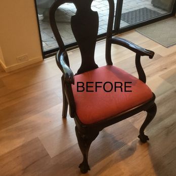 Peterson Mobile Woodworking - Before armchair photo - Refinishing Services Near Me