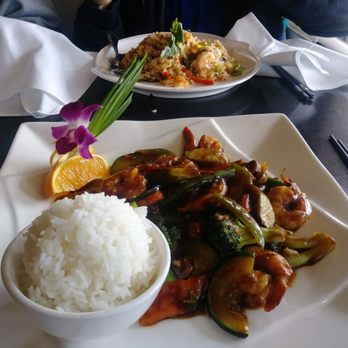 Asian House - 1st upfront photo is Shrimp & Vegetables 2nd back photo is Basil Fried Shrimp Fried Rice, very spicey/hot - Asian Fusion Near Me - New Castle, Delaware Asian House - 1st upfront photo is Shrimp & Vegetables 2nd back photo is Basil Fried Shrimp Fried Rice, very spicey/hot - Asian Fusion Near Me - New Castle, Delaware