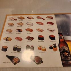 Off The Hook Sushi - On the table, like a poster for your review.