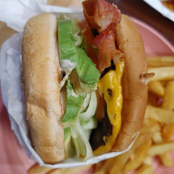 Angry Boy Burger - Close up of their signature Burger. This is how it really looks as opposed to those fake professional pictures of food. Impressive. - Breakfast & Brunch Near Me - Los Angeles, California Angry Boy Burger - Close up of their signature Burger. This is how it really looks as opposed to those fake professional pictures of food. Impressive. - Breakfast & Brunch Near Me - Los Angeles, California