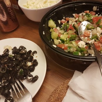 Mountain High Pizza - Unbalanced ingredients of greek salad, tones of olive and no red onion. - Pizza Near Me - Sun Peaks, British Columbia