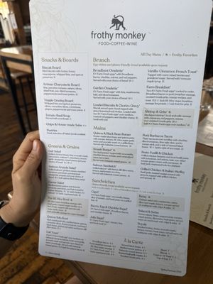 Menu photo 4 Frothy Monkey Nashville, TN