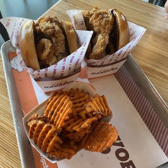 Big Chicken - Artistotle and big & sloppy with sweet potato fries - Chicken Shop Near Me - Renton, Washington Big Chicken - Artistotle and big & sloppy with sweet potato fries - Chicken Shop Near Me - Renton, Washington