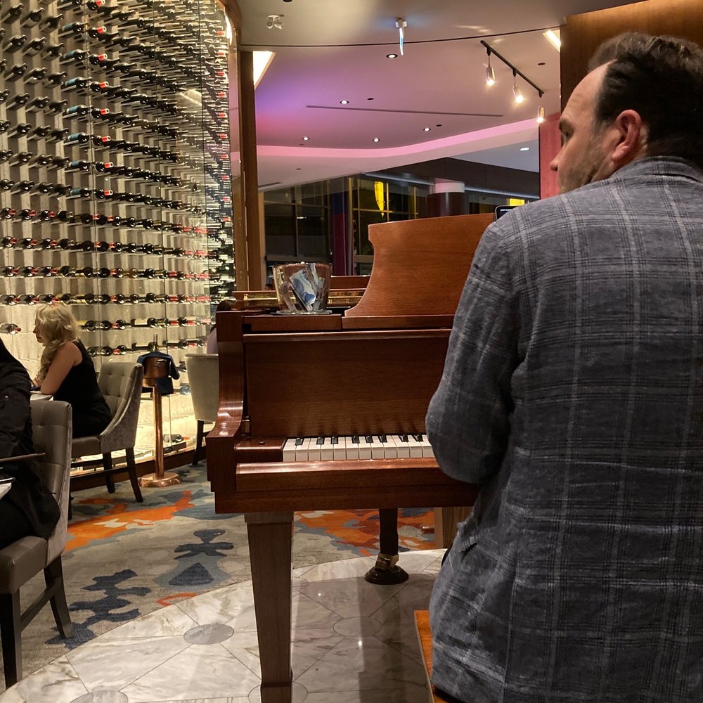 a man playing the piano