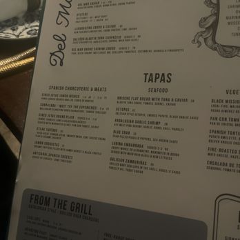Del Mar - Menu - Spanish Near Me - Washington, DC, District of Columbia
