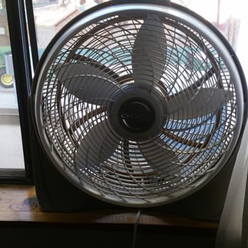 Holiday Inn The Lodge at Big Bear Lake - This is what they give you as air conditioning ......... a fan - Big Bear, CA
