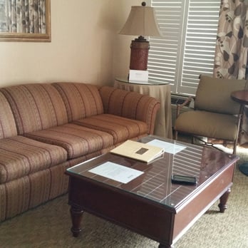 Bahia Resort Hotel - Seating area with a fold out couch in our studio - San Diego, CA