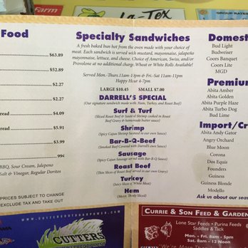Darrell's - Old faithful menu! - Sandwiches Near Me - Lake Charles, Louisiana
