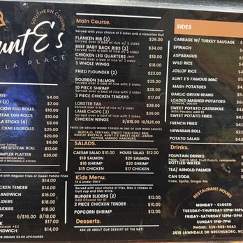 Aunt E’s Southern Cuisine - Menu - Chicken Wings Near Me - Greensboro, North Carolina Aunt E’s Southern Cuisine - Menu - Chicken Wings Near Me - Greensboro, North Carolina