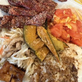 Dago Bento House - Taiwanese Red Yeast Pork Bento - it's like sliced pork chops without the bones - Noodles Near Me - Chino Hills, California Dago Bento House - Taiwanese Red Yeast Pork Bento - it's like sliced pork chops without the bones - Noodles Near Me - Chino Hills, California