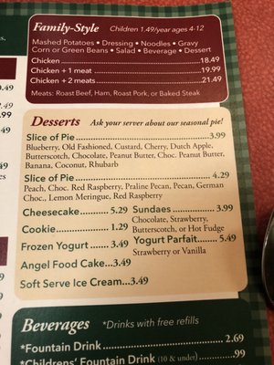 Menu photo 8 Das Dutchman Essenhaus Middlebury, IN