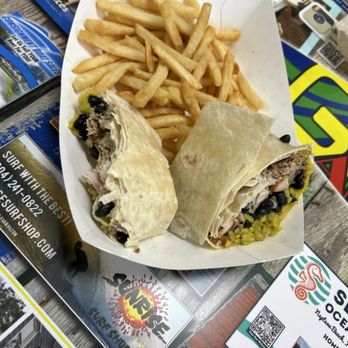 Grom - Chork burrito with fries :) - Sandwiches Near Me - Jacksonville Beach, Florida