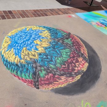 Pasadena Chalk Festival - Creating a three-dimensional effect. - Festivals Near Me - Pasadena, California