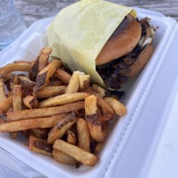 Mushroom Swiss and fries Mushroom Swiss and fries