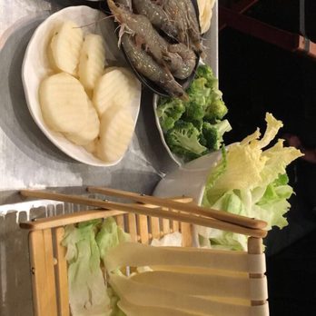 IPOT - Shrimp, noodles and veggies - Hot Pot Near Me - San Francisco, California