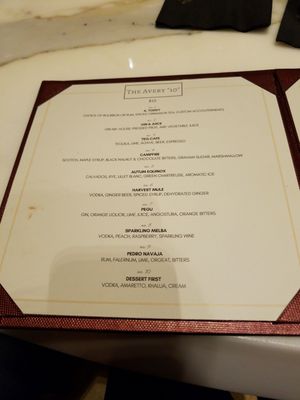 Menu photo 5 Avery Bar Boston, MA