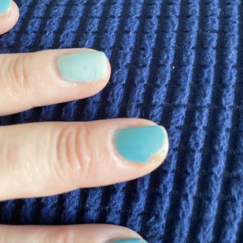 Angelina Nails Spa - After 2 days - chipped and lumpy - Nail Salons Near Me - Holmdel, New Jersey