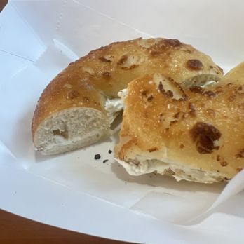 The Original Famous Bagel Dock Cafe - Asiago with plain cream cheese - Bagels Near Me - Calabash, North Carolina The Original Famous Bagel Dock Cafe - Asiago with plain cream cheese - Bagels Near Me - Calabash, North Carolina