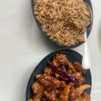 Panda Inn - Egg fried rice and orange chicken - Chinese Near Me - Glendale, California