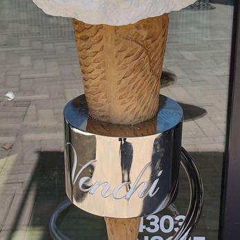Venchi - Ice cream cone ornament next to the entrance - Gelato Near Me - San Diego, California