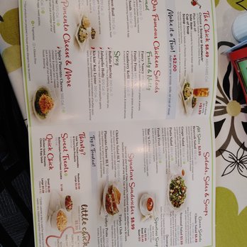 Chicken Salad Chick - menu on table - Southern Near Me - Cincinnati, Ohio