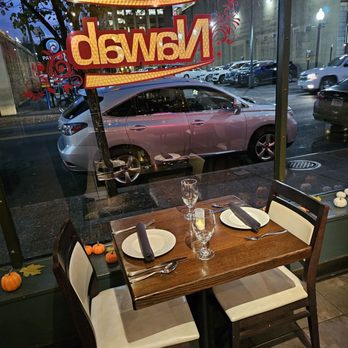 Nawab Indian Cuisine - The table where I was seated next to the window and center. - Indian Near Me - Roanoke, Virginia Nawab Indian Cuisine - The table where I was seated next to the window and center. - Indian Near Me - Roanoke, Virginia