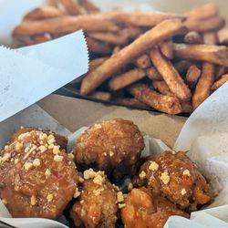 Fire Wings - Peanut butter boneless wings.