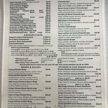 Yaya's Kitchen - Menu 2 - Burgers Near Me - Bridgeport, Connecticut