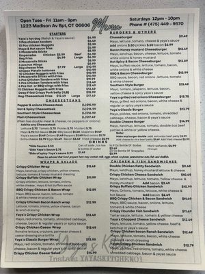 Menu photo 1 Yaya's Kitchen Bridgeport, CT