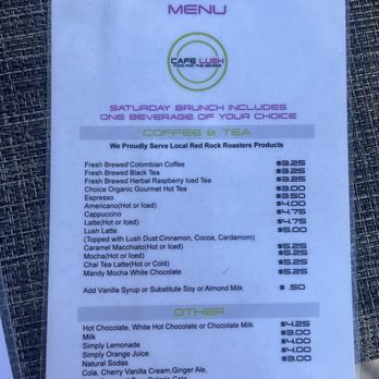 Cafe Lush - Menu - Cafes Near Me - Albuquerque, New Mexico