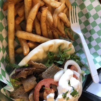 Afro Deli - Gopher Lamb Gyro with a side of fries (I think it was $6.99) - Sandwiches Near Me - Minneapolis, Minnesota Afro Deli - Gopher Lamb Gyro with a side of fries (I think it was $6.99) - Sandwiches Near Me - Minneapolis, Minnesota