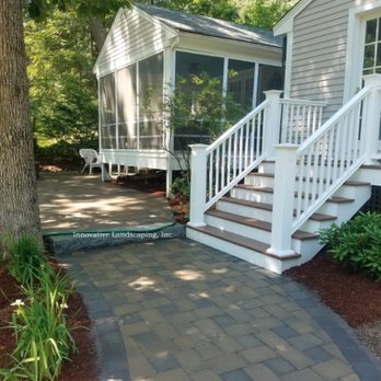 Innovative Landscaping - the steps leading up to the deck - Lawn Services Near Me - Acton, Massachusetts