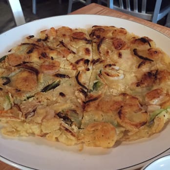 Haju Kitchen - Seafood pancake - Korean Near Me - Boston, Massachusetts Haju Kitchen - Seafood pancake - Korean Near Me - Boston, Massachusetts