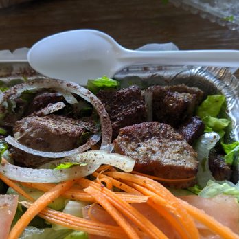 Kebab House - They only have me a spoon to eat with. No fork. Meat with a spoon... - Afghan Near Me - Hicksville, New York