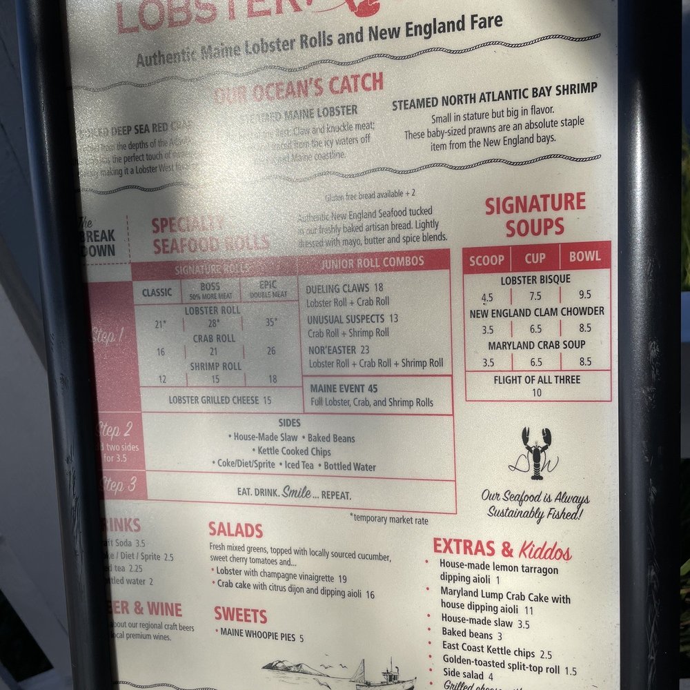 Lobster West - Menu - Seafood Near Me - Encinitas, California Lobster West - Menu - Seafood Near Me - Encinitas, California