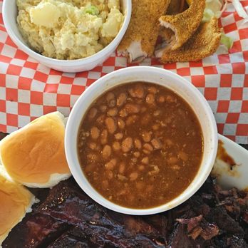 Buford’s BBQ - The 3-way combo. Fried catfish, pork ribs, and beef brisket. - Barbeque Near Me - Antioch, California