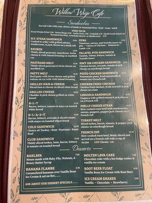 Menu photo 4 Willow Wisp Cafe Sonora, CA Menu photo 4 Willow Wisp Cafe Sonora, CA