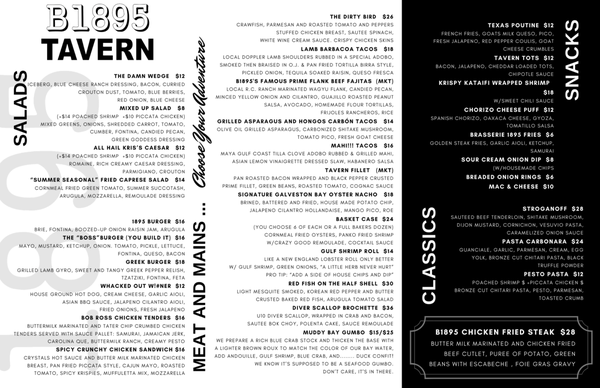 Menu photo 4 B1895 Tavern Friendswood, TX Menu photo 4 B1895 Tavern Friendswood, TX