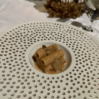 Acquerello - Ridged pasta with faux "foie gras," black truffle, and Marsala - Italian Near Me - San Francisco, California Acquerello - Ridged pasta with faux "foie gras," black truffle, and Marsala - Italian Near Me - San Francisco, California