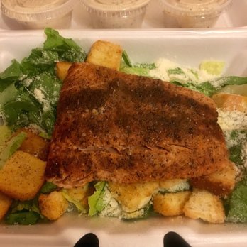Cornbread Restaurant & Bar - Grilled Salmon Caesar Salad (Take Out). - Soul Food Near Me - Southfield, Michigan