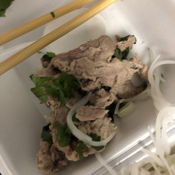 Pho Tasty - The meat that I had to take out of my soup, but it's was mainly gristle and chewy. - Vietnamese Near Me - Artesia, California
