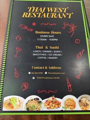Menu photo 2 Thai West Jupiter, FL Menu photo 2 Thai West Jupiter, FL
