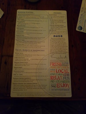 Menu photo 7 Cape Fear Wilmington, NC Menu photo 7 Cape Fear Wilmington, NC