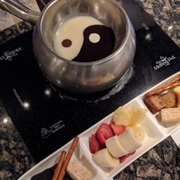 Photo of The Melting Pot - Gaithersburg, MD, United States. Yin yang chocolate fondue