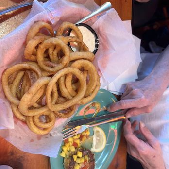 Ocean Deck - Crab cake and Onion Rings - Seafood Near Me - Daytona Beach, Florida Ocean Deck - Crab cake and Onion Rings - Seafood Near Me - Daytona Beach, Florida