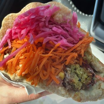 Clover Food Lab - Chickpea Fritter Wrap - Coffee & Tea Near Me - Newton, Massachusetts Clover Food Lab - Chickpea Fritter Wrap - Coffee & Tea Near Me - Newton, Massachusetts
