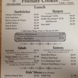 Front of the menu. Front of the menu.