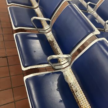 Amtrak - Waiting area-rusty chairs - Train Stations Near Me - New Carrollton, Maryland